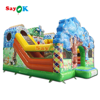 Jeu de château gonflable pour les enfants Fête de maison gonflable Saut de saut et glissement Combo avec sélection Moulin à vent