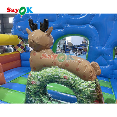 Jeu de château gonflable pour les enfants Fête de maison gonflable Saut de saut et glissement Combo avec sélection Moulin à vent