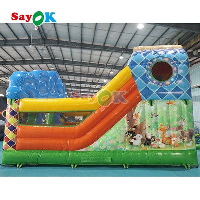 Jeu de château gonflable pour les enfants Fête de maison gonflable Saut de saut et glissement Combo avec sélection Moulin à vent