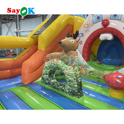 Jeu de château gonflable pour les enfants Fête de maison gonflable Saut de saut et glissement Combo avec sélection Moulin à vent