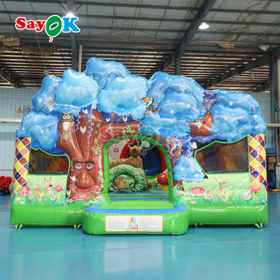 Jeu de château gonflable pour les enfants Fête de maison gonflable Saut de saut et glissement Combo avec sélection Moulin à vent