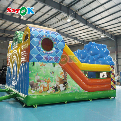 Jeu de château gonflable pour les enfants Fête de maison gonflable Saut de saut et glissement Combo avec sélection Moulin à vent