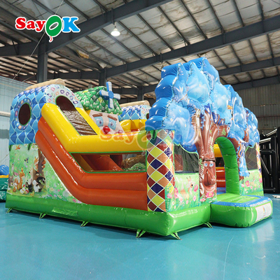 Jeu de château gonflable pour les enfants Fête de maison gonflable Saut de saut et glissement Combo avec sélection Moulin à vent