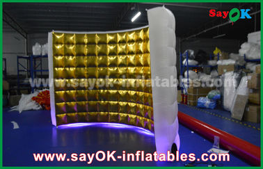 Décorations gonflables de partie d'or et cadre gonflable argenté de cabine de photo de LED avec l'écran tactile à télécommande