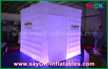 La cabine menée gonflable portative de photo de cube en tente gonflable de partie étaye le feu-Resisitant