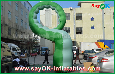 Publicité Inflatable Vert Oxford Tissu personnages de dessins animés gonflables / chenille gonflable