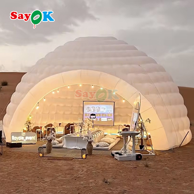 Tente igloo gonflable avec souffleur