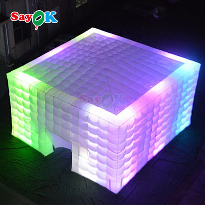 Tentes de camping de 8m carrés Tente gonflable LED pour 80 personnes Événement de fête en plein air