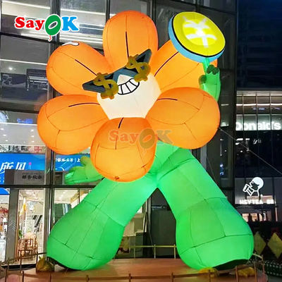 Éclairage géant personnalisé Fleur gonflable riche pour la décoration publicitaire