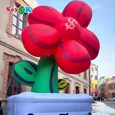 Éclairage géant personnalisé Fleur gonflable riche pour la décoration publicitaire