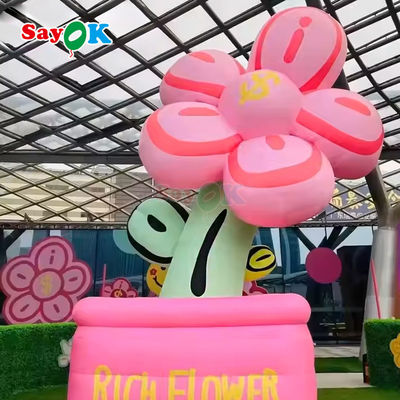 Éclairage géant personnalisé Fleur gonflable riche pour la décoration publicitaire