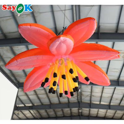 Des fleurs de lotus à l'air gonflables à LED pour la décoration d'événements