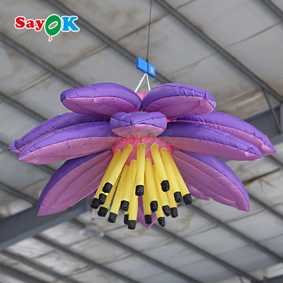 Des fleurs de lotus à l'air gonflables à LED pour la décoration d'événements