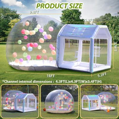 Tente de maison à bulles portable transparente gonflable pour mariage