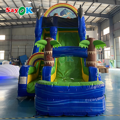 Gros de dessins animés trampoline gonflable toboggan géant gonflable trampoline gonflable pour adultes avec piscine