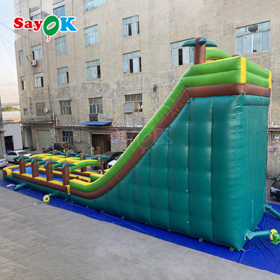 Commercial Grade gonflable à l'eau double glissière Palm Tree Water Slide gonflable pour les enfants et les adultes