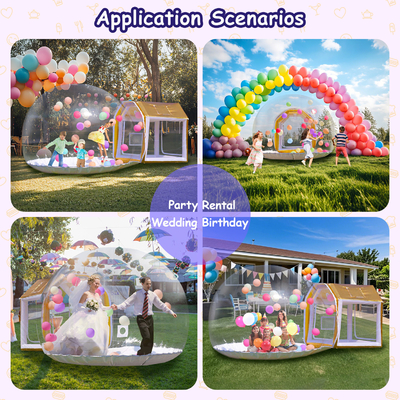 Une maison à bulles gonflable pour les fêtes