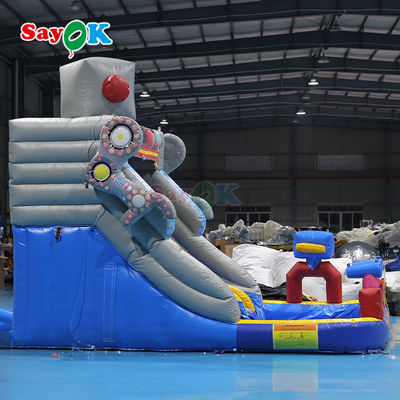 Grand terrain de jeux pour enfants Château gonflable thème de dessin animé Sautant Bouncer Les enfants gonflables Château gonflable avec souffleur