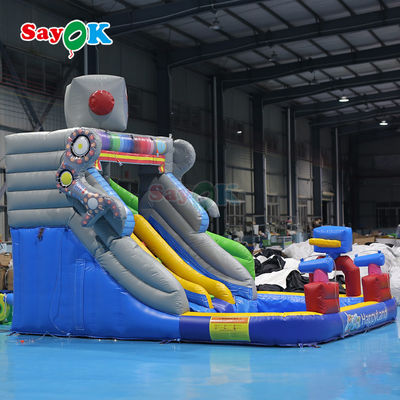 Grand terrain de jeux pour enfants Château gonflable thème de dessin animé Sautant Bouncer Les enfants gonflables Château gonflable avec souffleur