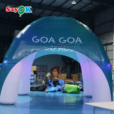 Tente d'araignée gonflable Promotion 4 jambes Commercial Spider Dome Tente gonflable sur mesure Tente d'araignée gonflable 4x4m à louer