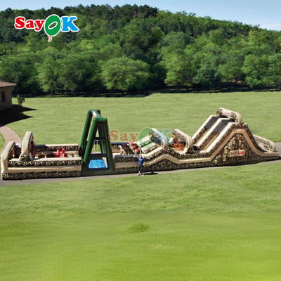 Cours d'obstacles gonflables commerciaux gonflables extérieurs Cours d'obstacles gonflables géants pour adultes