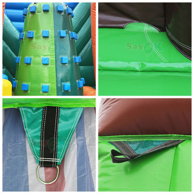 Parcours d'obstacles gonflables colorés pour les jeux sportifs gonflables d'intérieur et d'extérieur Château gonflable avec toboggan