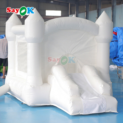 Sayok gonflable blanc bouncer petit gonflable bouncy fête de mariage bounce maison toboggan pour les enfants