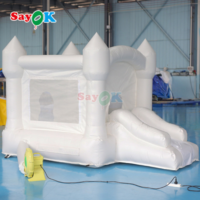 Sayok gonflable blanc bouncer petit gonflable bouncy fête de mariage bounce maison toboggan pour les enfants