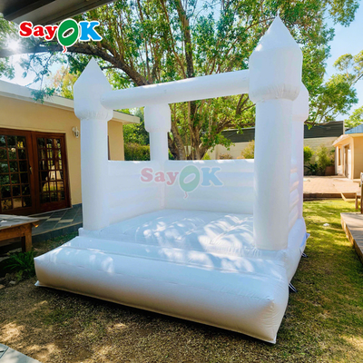 Sayok gonflable blanc bouncer petit gonflable bouncy fête de mariage bounce maison toboggan pour les enfants