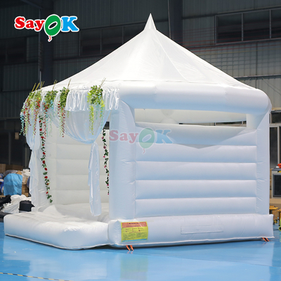 Sayok Maison gonflable blanche gonflable pour fête en plein air, mariage, château gonflable gonflable