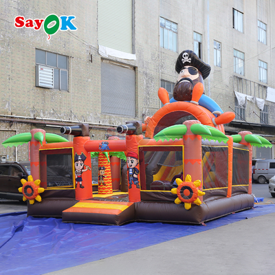 Sayok navire pirate maison de rebond commercial combo gonflable avec glissement