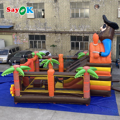 Sayok navire pirate maison de rebond commercial combo gonflable avec glissement