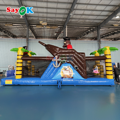 Sayok Château gonflable commercial personnalisé, château gonflable gonflable de bateau pirate avec toboggan pour enfants