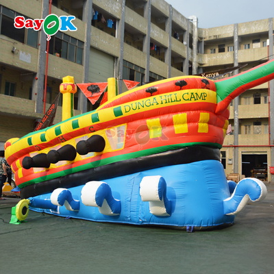 Toboggan gonflable Sayok personnalisé, toboggans gonflables commerciaux en forme de bateau pirate pour enfants