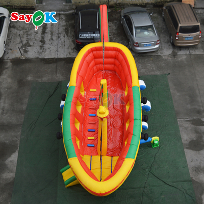 Toboggan gonflable Sayok personnalisé, toboggans gonflables commerciaux en forme de bateau pirate pour enfants