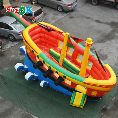 Toboggan gonflable Sayok personnalisé, toboggans gonflables commerciaux en forme de bateau pirate pour enfants