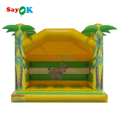 Sayok 4m Enfants maison gonflable à rebond Animaux d'impression enfant gonflable gardien de but Petit château gonflable à rebond
