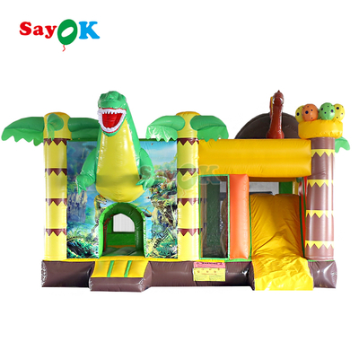 Sayok Commercial Inflatables Dinosaure Inflatable Bounce House Glissière pour un événement en plein air