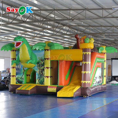 Sayok Commercial Inflatables Dinosaure Inflatable Bounce House Glissière pour un événement en plein air