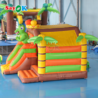 Sayok Petit Château Gonflable Combo Dinosaure Maison Gonflable avec Toboggan pour Enfants