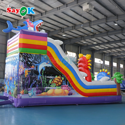 Château gonflable Sayok Seaworld, château gonflable extérieur gonflable combiné pour enfants