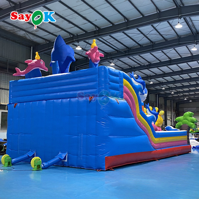 Sayok Géant Seaworld Maison Gonflable Combo Aire de Jeux pour Enfants Château Gonflable avec Toboggan et Escalade