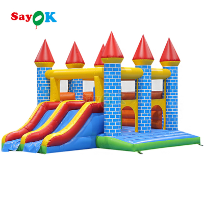 Château gonflable commercial Sayok en PVC, combo gonflable pour événements en plein air