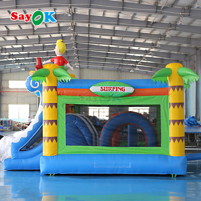 Château gonflable gonflable sur le thème du surf, château gonflable commercial gonflable combiné pour enfants