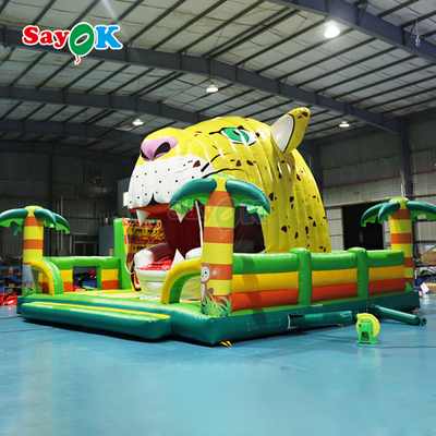 Saïok Tiger Jungle Thème maison gonflable géant château gonflable pour les enfants