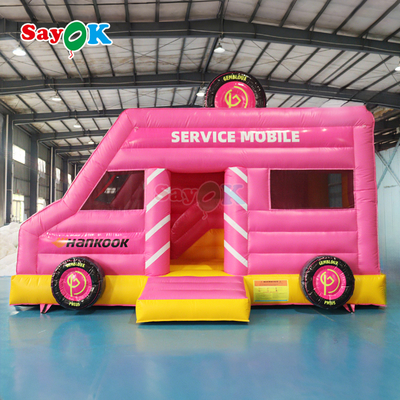Sayok Pink Car Bounce House Bouncer gonflable commercial pour les enfants