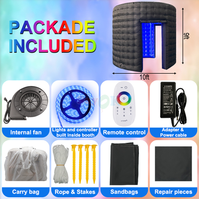 360 photo booth gonflable pour événements Location commerciale personnalisable