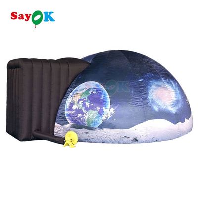 5m Diameter Flame Retardant Inflatable Planetarium Dome with Free 3D Design and Emergency Escape Feature