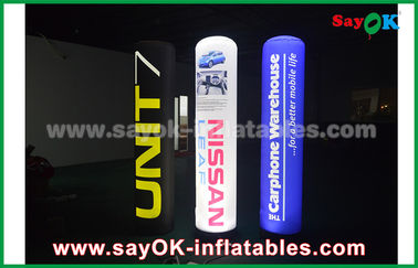 décoration gonflable d'éclairage du tissu 190T en nylon, pilier gonflable de publicité de 2m avec l'éclairage de LED