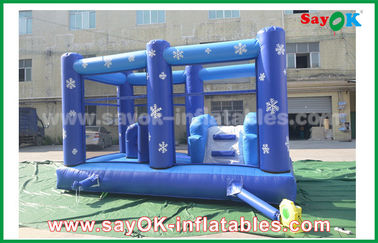 Glissière gonflable pour intérieur personnalisé 0,55 mm PVC Tarpaulin gonflable château rebondissant parcours d'obstacles congelés pour enfants
